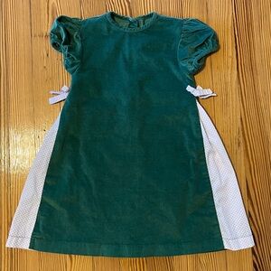 Elegant Green and White Kids Dress